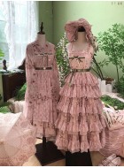 Everlasting Flower Wild Strawberry Field Apron JSK and OP(Pre-Order/Full Payment Without Shipping)